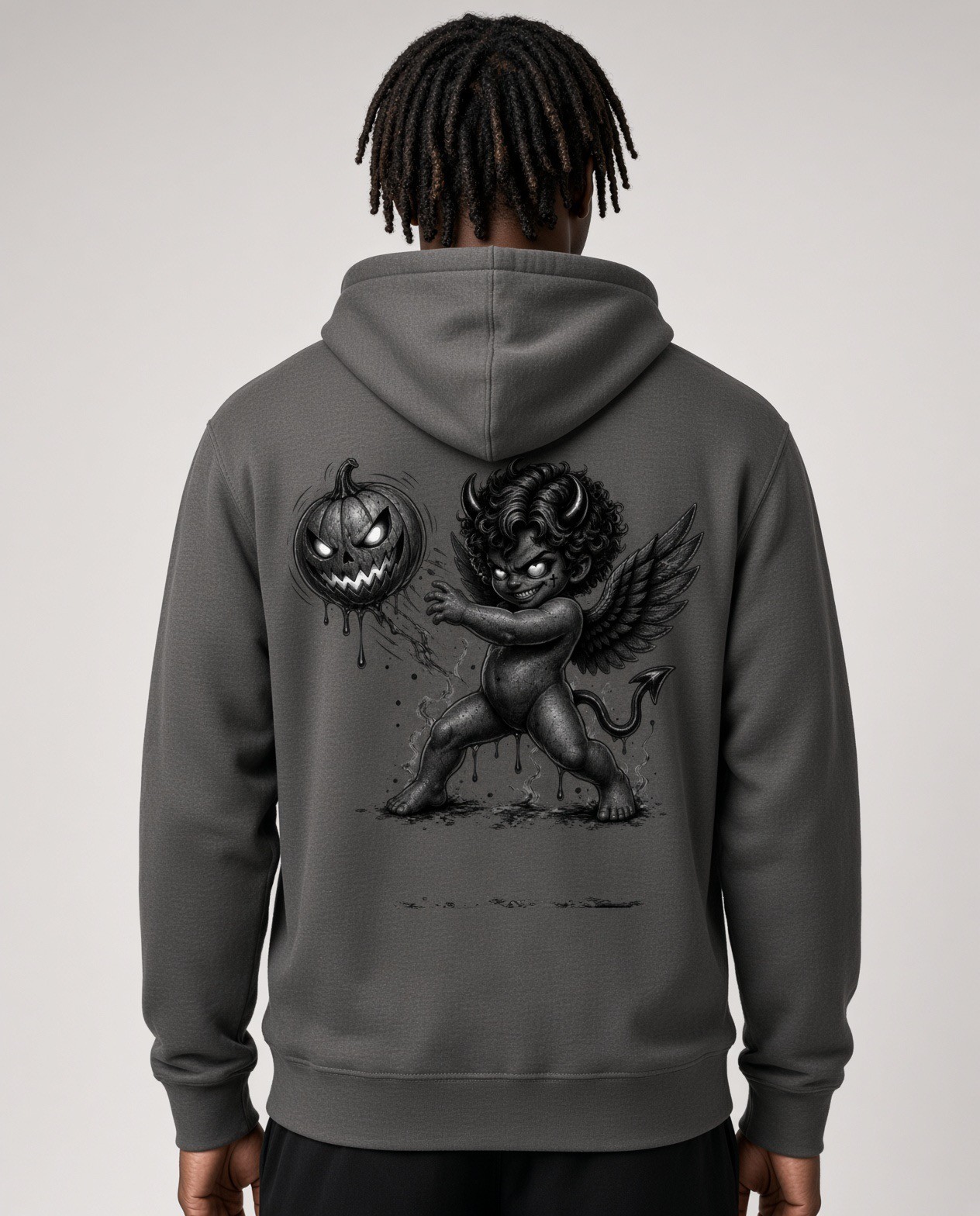 Cupid hoodie back print